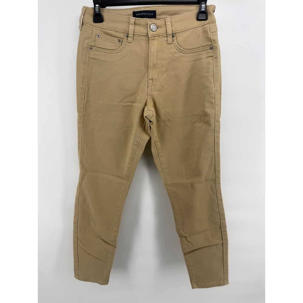 Aeropostale Womens High Rise Jegging Khaki Tan Pants Size 4 Short LXCKCM211